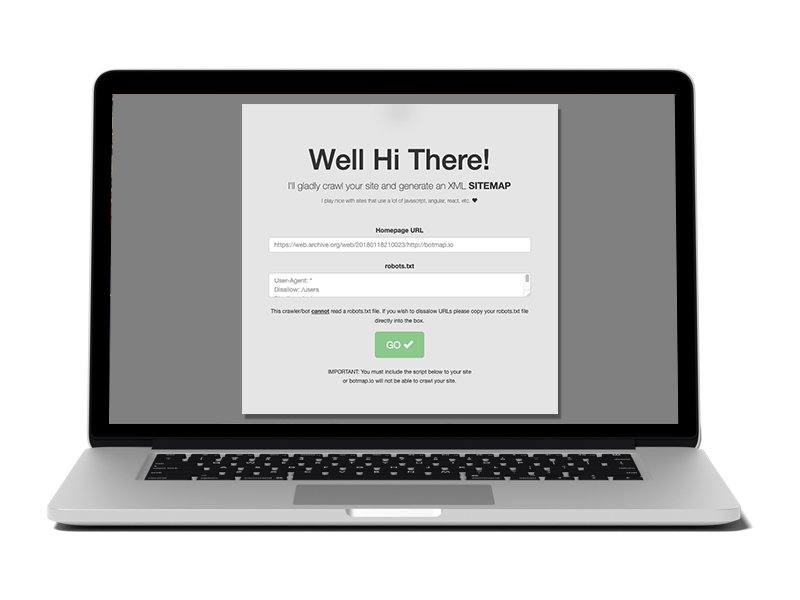 Botmap.io Sitemap Generator 2018