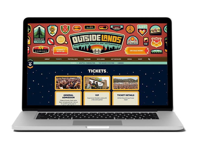 Assoc. Director of Technology - Superfly - Outside Lands Website 2016