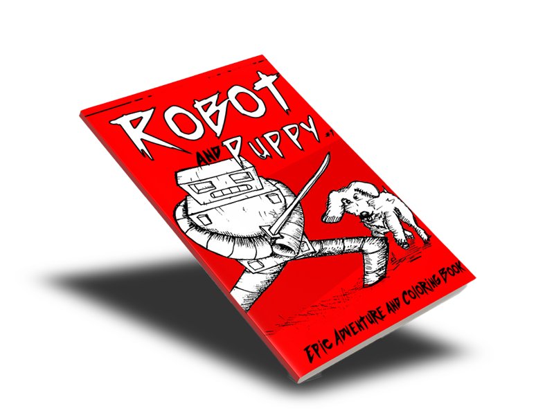Robot and Puppy Coloring Book #1