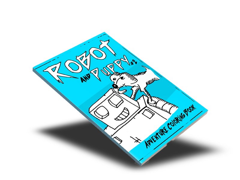 Robot & Puppy Coloring Book #2